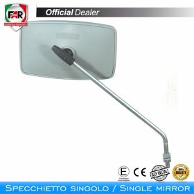 Specchietto manubrio omologato FAR 0382 reversibile grigio