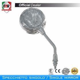 Specchietto manubrio omologato FAR 0714 reversibile cromo