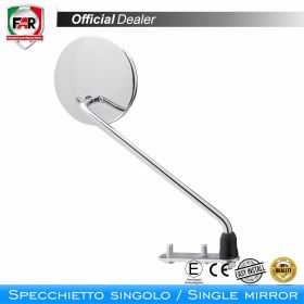 Specchietto manubrio omologato FAR 1025 sinistro cromo