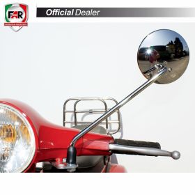 Specchietto manubrio omologato FAR 1025 sinistro cromo