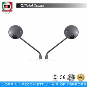 Coppia specchietti manubrio omologati FAR 1025/1026 carbon look per Piaggio