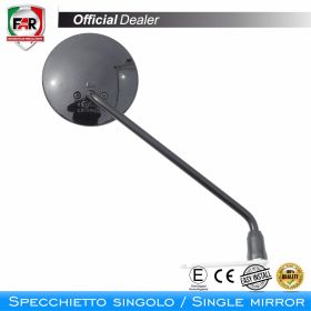 Specchietto manubrio omologato FAR sinistro carbon look per Piaggio