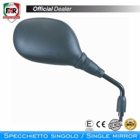 Specchietto manubrio omologato FAR 1029 sinistro nero