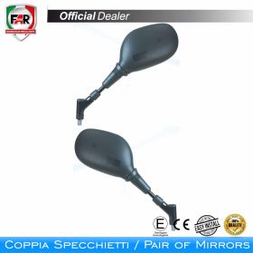 Coppia specchietti manubrio omologati FAR 1335/1336 neri