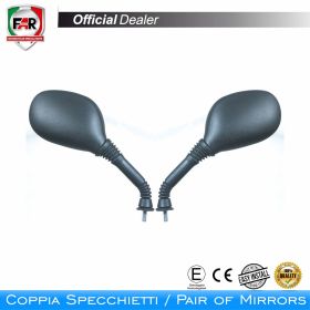 Coppia specchietti manubrio omologati FAR 1366/1367 neri