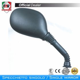 Specchietto manubrio omologato FAR 1367 sinistro nero