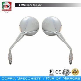 Coppia specchietti manubrio omologati FAR 1370/1370 cromo