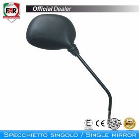 Specchietto manubrio omologato FAR 1405 sinistro nero