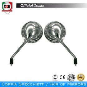 Coppia specchietti manubrio omologati FAR 1425/1425 cromo