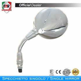 FAR 1428 Right Chrome Approved Handlebar Mirror