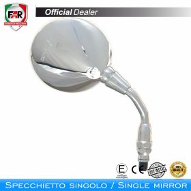 Specchietto manubrio omologato FAR 1429 sinistro cromo