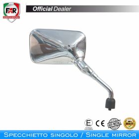 FAR 1499 left chrome approved handlebar mirror