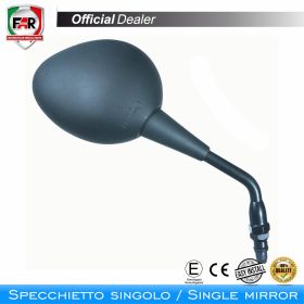 Specchietto manubrio omologato FAR 1601 sinistro nero