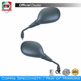 FAR 1603/1604 Black Handlebar Mirrors Approved Pair