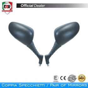 Coppia specchietti manubrio omologati FAR 1695/1696 neri
