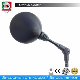 FAR 1819 reversible black handlebar mirror approved