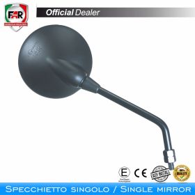 Specchietto manubrio omologato FAR 1947 sinistro nero