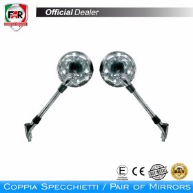 FAR 1949/1949 Approved Chrome Handlebar Mirror Pair