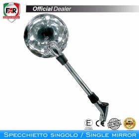 Specchietto manubrio omologato FAR 1949 reversibile cromo
