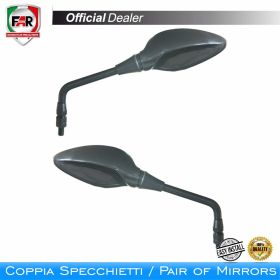 Coppia specchietti manubrio FAR 5256/5257 neri universali