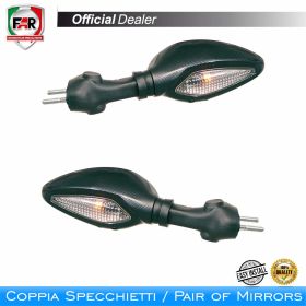 FAR 5324/5325 Black Fairing Mirror Pair for Ducati