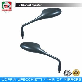 Coppia specchietti manubrio FAR 5347/5348 neri universali