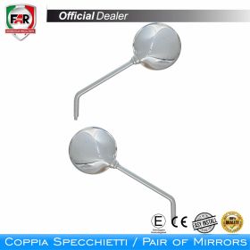 Coppia specchietti manubrio omologati FAR 5476/5477 cromo