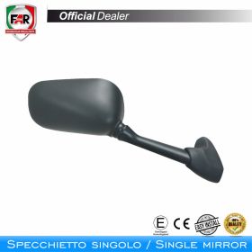 FAR 5481 Left Black Fairing Mirror Approved