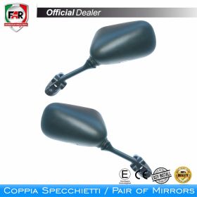 Coppia specchietti carena omologati FAR 5483/5484 neri