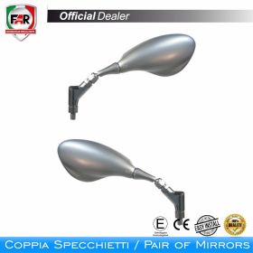 Coppia specchietti manubrio omologati FAR 5573/5574 carbon look universali