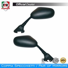 Coppia specchietti carena omologati FAR 5645/5646 neri