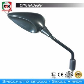 Specchietto manubrio omologato FAR sinistro 5647 nero per kawasaki