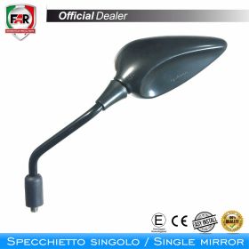 Specchietto manubrio omologato FAR destro 5648 nero per kawasaki