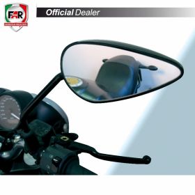 Specchietto manubrio omologato FAR destro 5648 nero per kawasaki