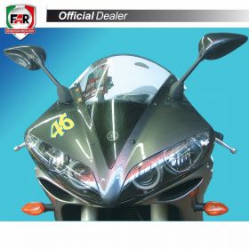 COUPLE OF MOTORBIKE MIRRORS FAR 5661 AND 5662 HOMOLOGATED BLACK FAIRING