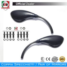 Coppia specchietti manubrio omologati FAR 5719/5720 neri universali