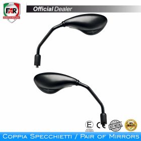 Coppia specchietti manubrio omologati FAR 5730/5731 neri universali