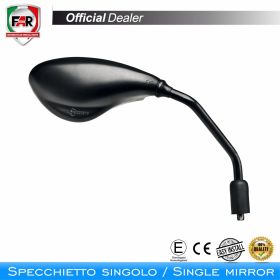 Specchietto manubrio omologato FAR 5731 sinistro universale nero