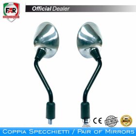 Coppia specchietti manubrio omologati FAR 5803MM/5804MM grigi/neri