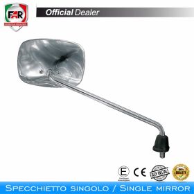 Specchietto manubrio omologato FAR 6045 sinistro cromo