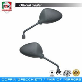 Coppia specchietti manubrio omologati FAR 6081/6082 neri