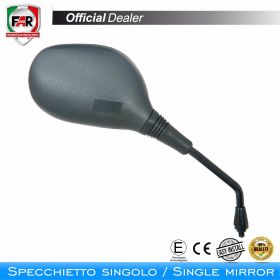 Specchietto manubrio omologato FAR 6091 sinistro nero