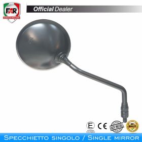 Specchietto manubrio omologato FAR 6093 sinistro nero
