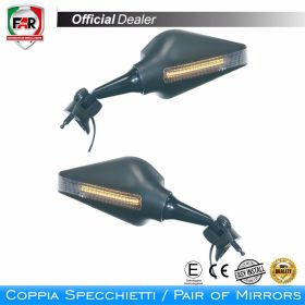 Coppia specchietti carena omologati FAR 6095/6096 neri per Ducati