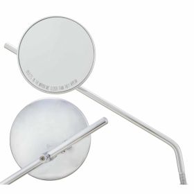 Specchietto Retrovisore 110 mm plastica cromo M10 290 mm omologazione europea