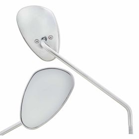 Specchietto Retrovisore Destro 130x85 mm Cromo Plastica M10 omologazione europea
