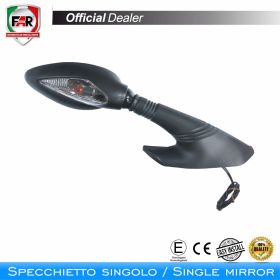 Specchietto carena omologato FAR 6207 sinistro nero