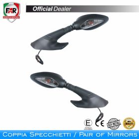 FAR 6207/6208 Black Approved Fairing Mirror Pair