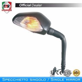 Specchietto manubrio omologato FAR 6397 sinistro nero