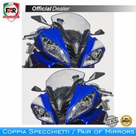 Coppia specchietti carena FAR 6401/6402 neri per Yamaha r6